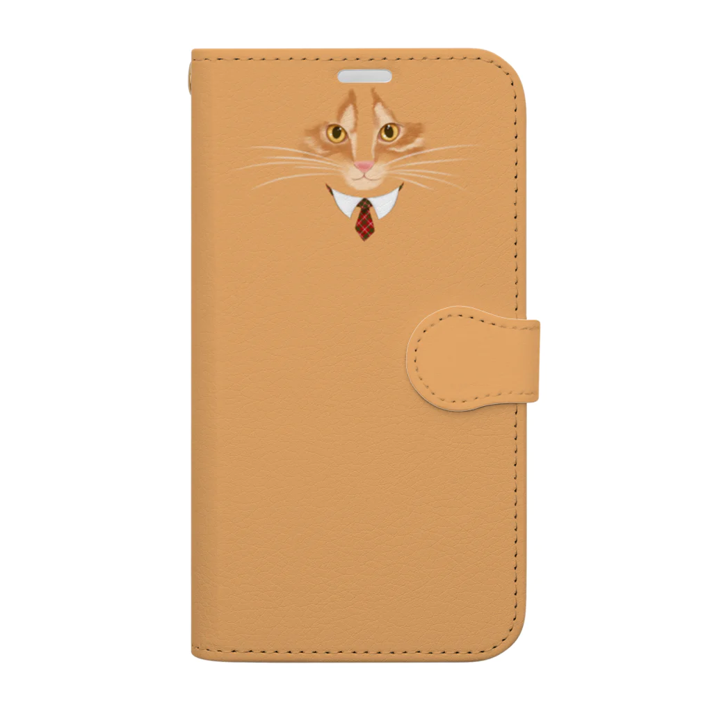 アトリエ『猫虹彩パレット』🐈🌈🎨のれおんくんふぇいす Book-Style Smartphone Case