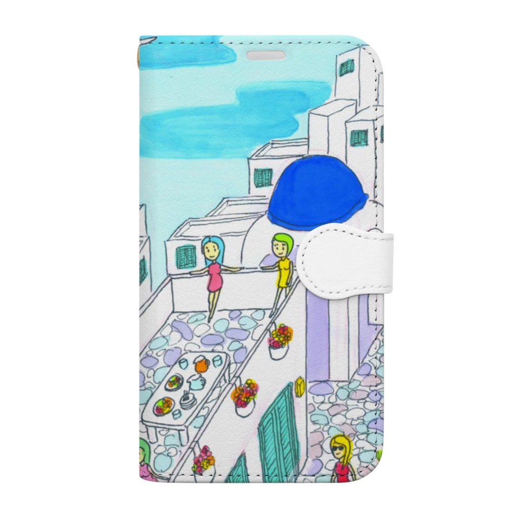 AKISENのエーゲ海ガールズ Book-Style Smartphone Case