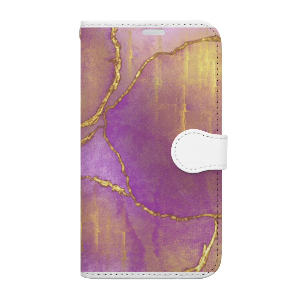 Sarah DesignsのSarah Designs Signature - Pink n Gold Drops Book-Style Smartphone Case