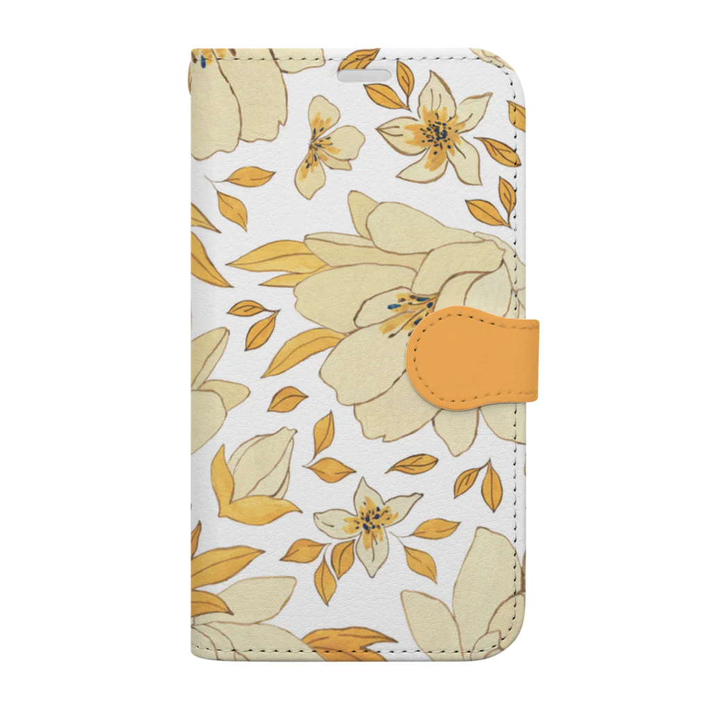 orange_honeyの花柄22 Book-Style Smartphone Case