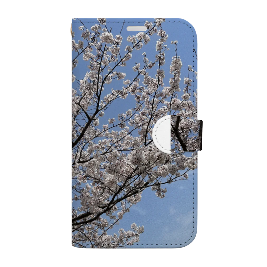 トロールショップの近所の桜 手帳型スマホケース