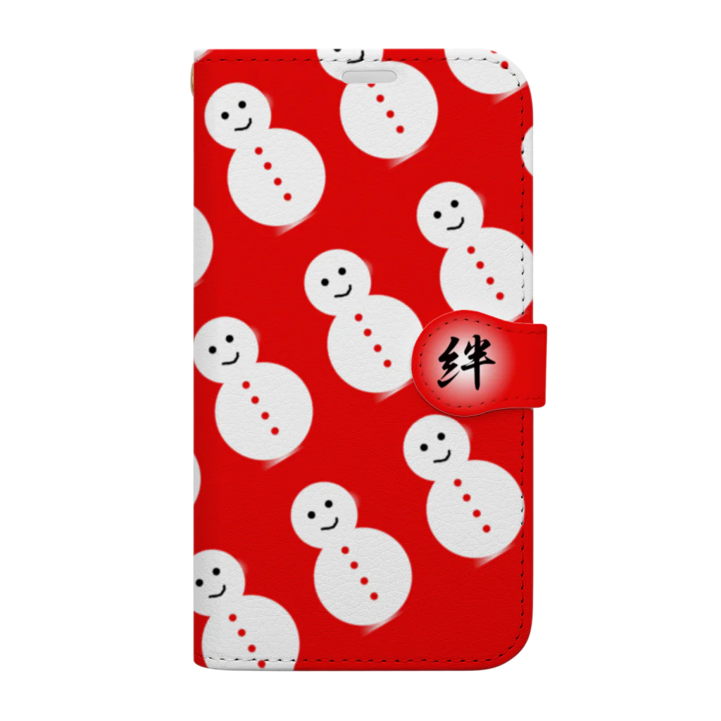 G-HERRINGの絆　雪ダルマ Book-Style Smartphone Case