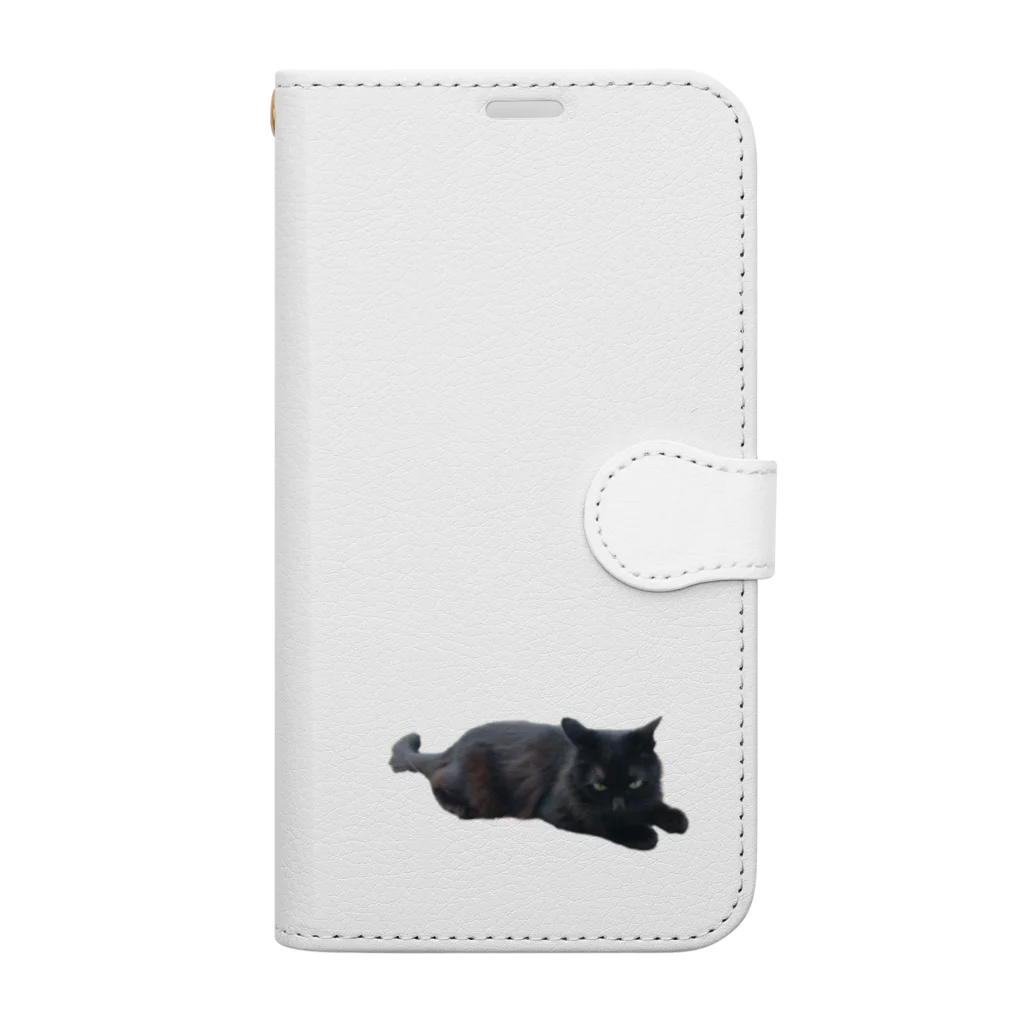 tyabu_lateの撫で待ち！くろちゃん Book-Style Smartphone Case