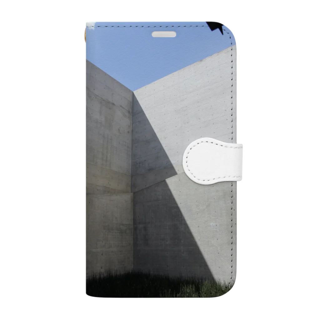 小川。のコンクリート。2 Book-Style Smartphone Case