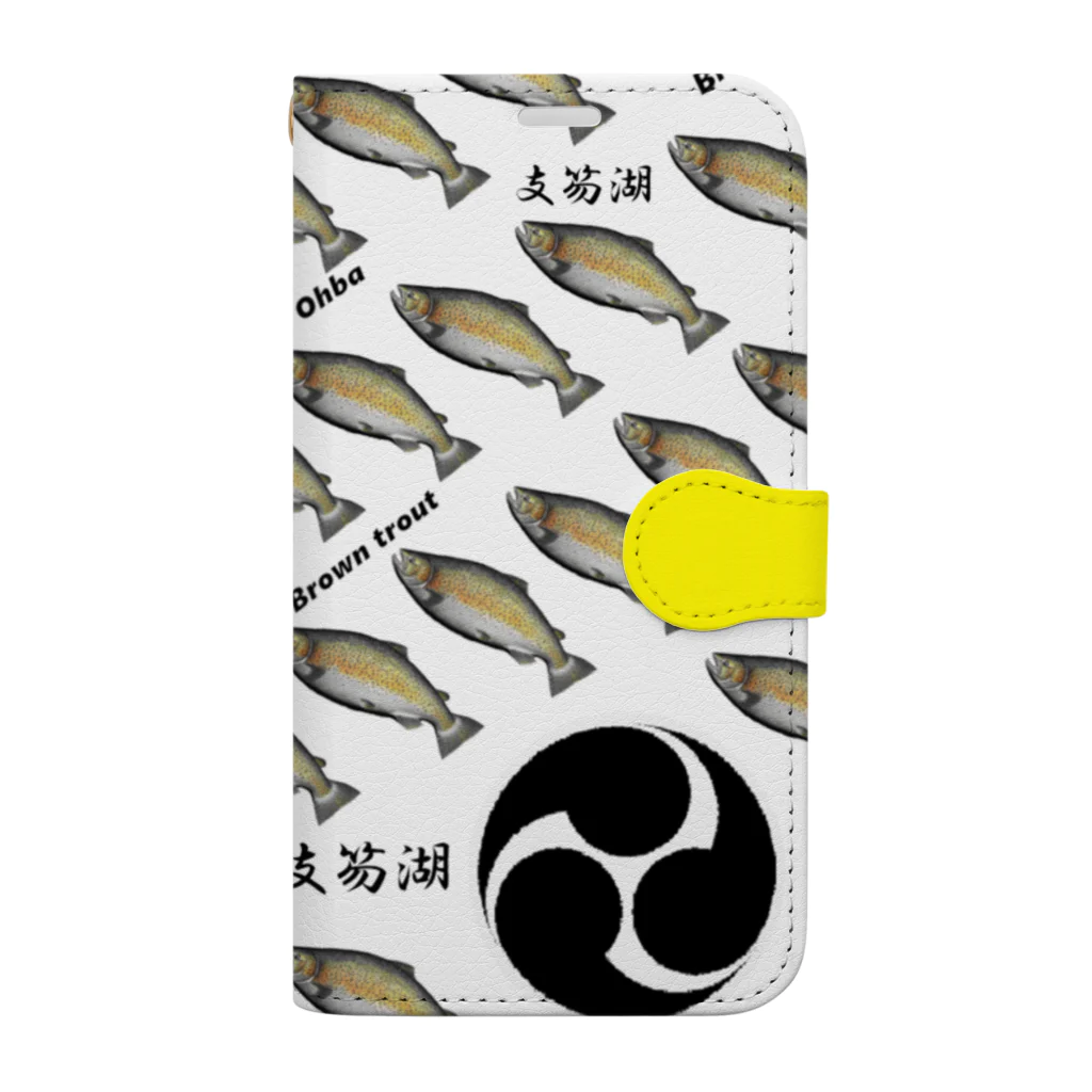 G-HERRINGのブラウントラウト！（ 支笏湖；巴 ）あらゆる生命たちへ感謝をささげます。 Book-Style Smartphone Case