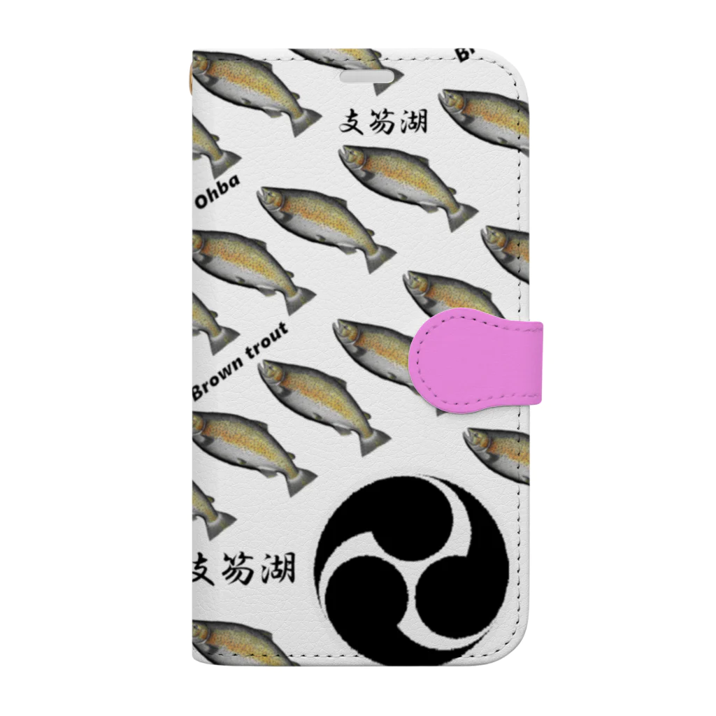 G-HERRINGのブラウントラウト！（ 支笏湖；巴 ）あらゆる生命たちへ感謝をささげます。 Book-Style Smartphone Case