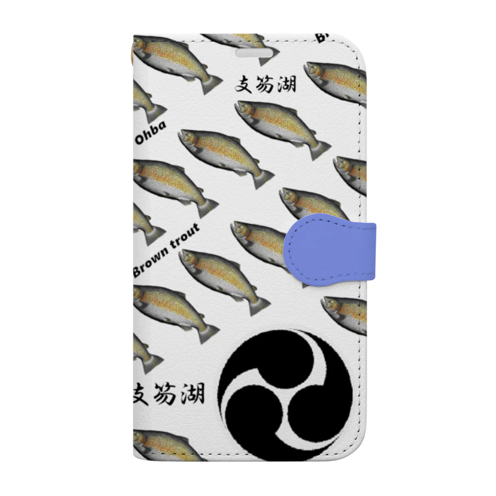 G-HERRINGのブラウントラウト！（ 支笏湖；巴 ）あらゆる生命たちへ感謝をささげます。 Book-Style Smartphone Case