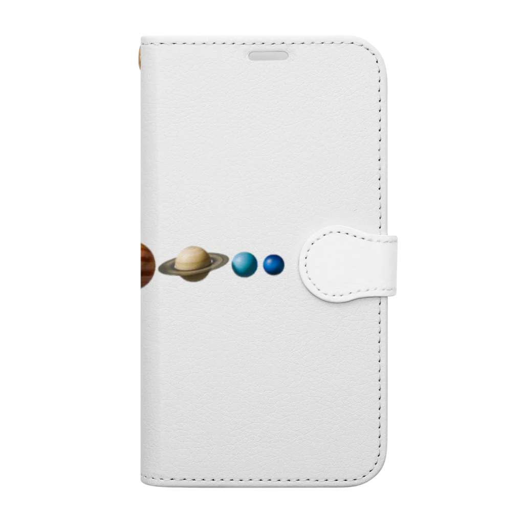 mon  parfaitの壮大な宇宙！太陽系惑星シリーズ Book-Style Smartphone Case