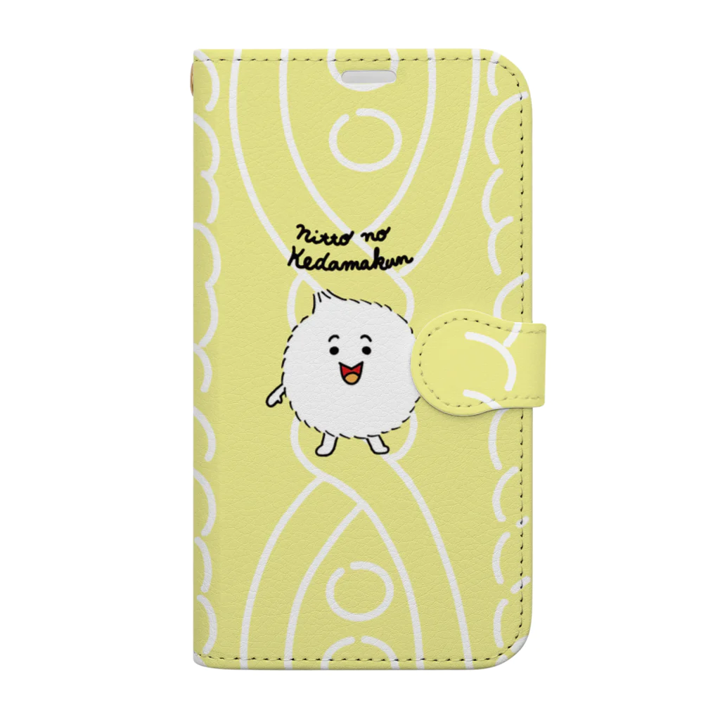 ONODERA NAO goodsのニットのけだまくん Book-Style Smartphone Case