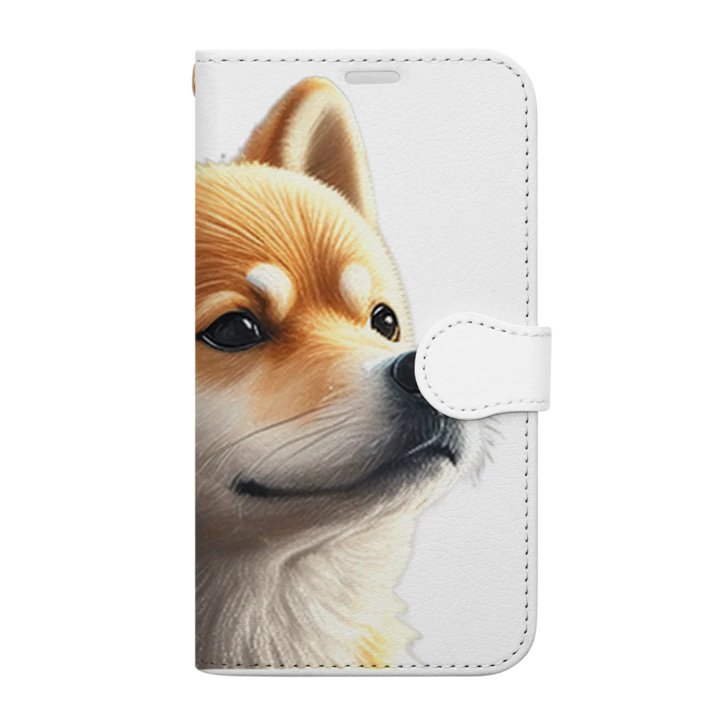 L.T.M（エル.ティー.エム）のリアルな柴犬イラスト（横顔） Book-Style Smartphone Case