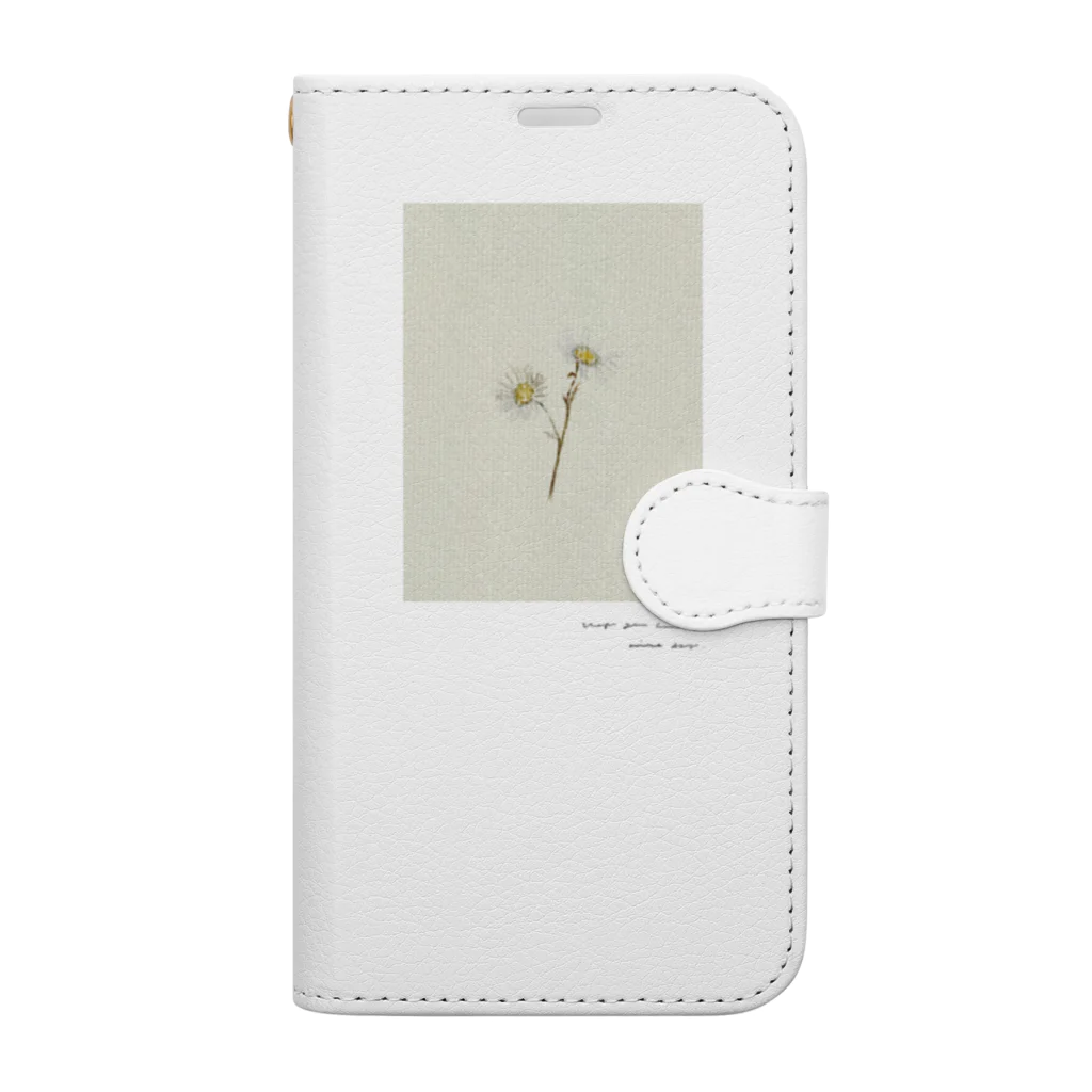 rilybiiのAntique beige green milky yellow ** Book-Style Smartphone Case