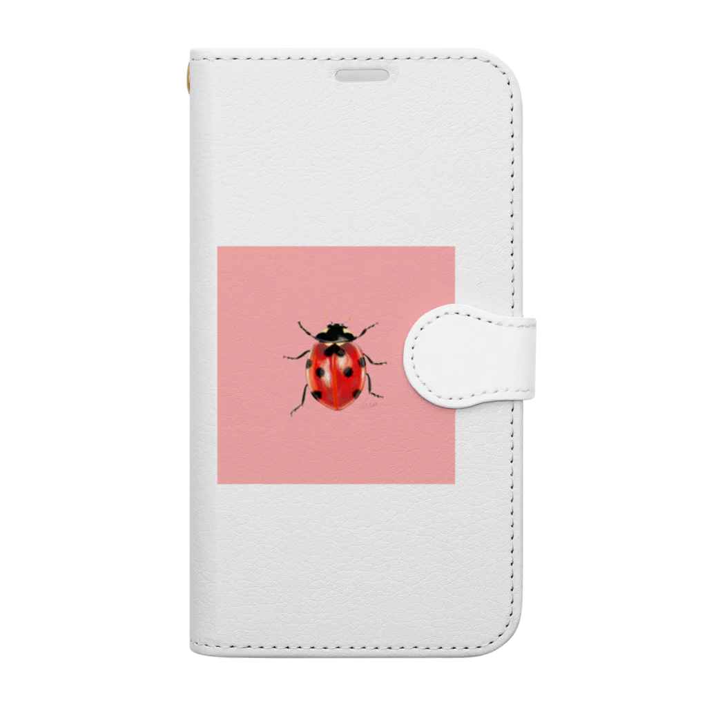 mio worldの幸運の運び屋さん🐞🍀 Book-Style Smartphone Case