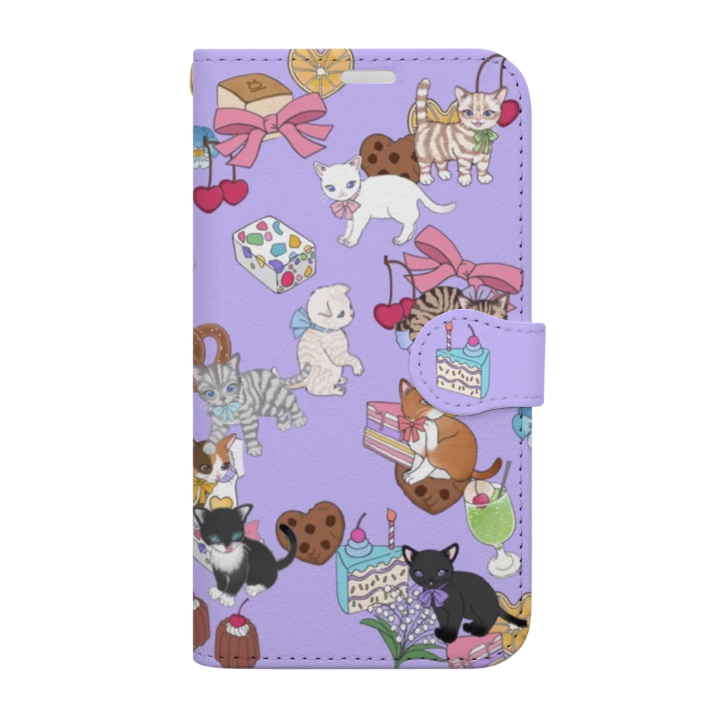 天国事務所のKitten Party Book-Style Smartphone Case