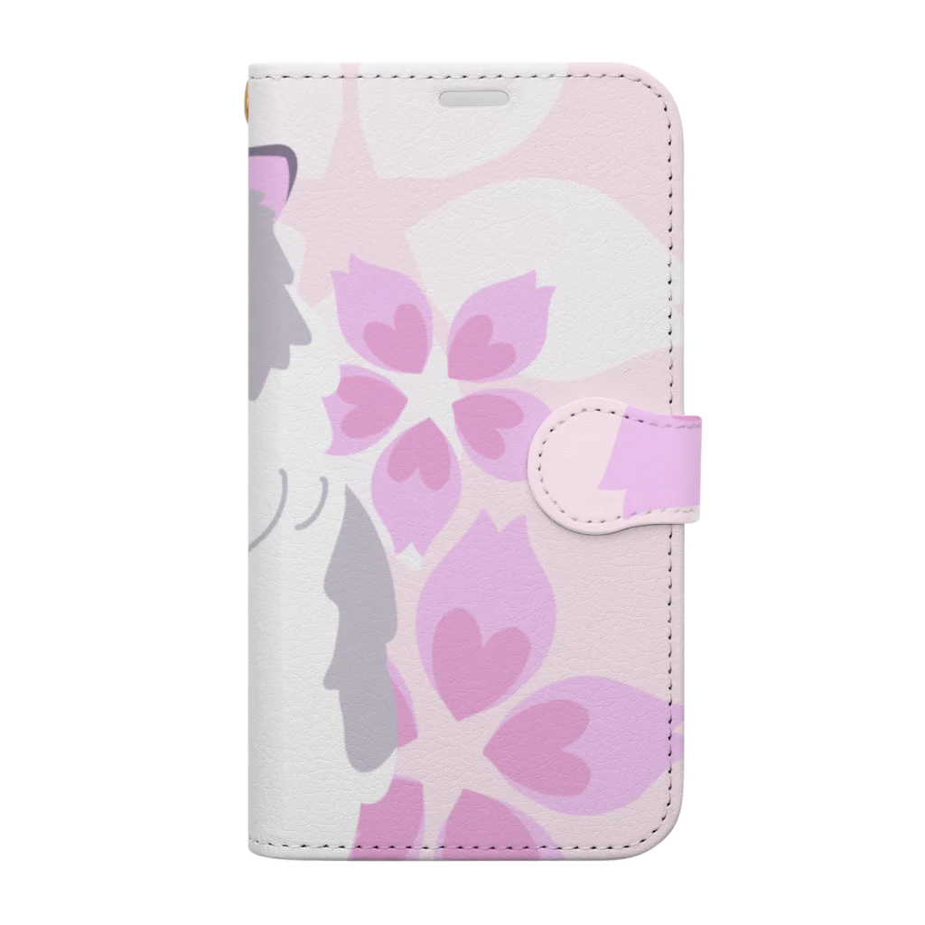 Kotetsu diary(SUZURI店)のラグドール×桜 Book-Style Smartphone Case