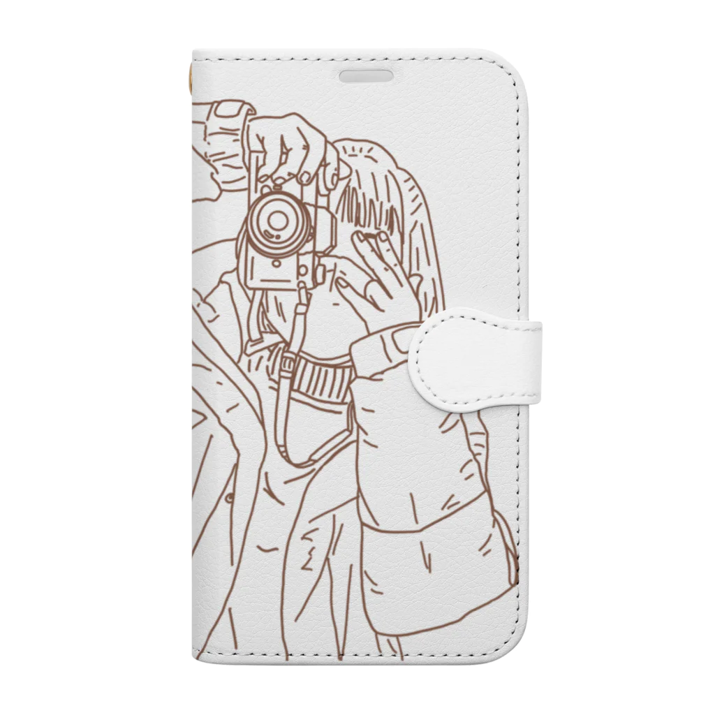 じゆうじんのカメラ女子はすすむ Book-Style Smartphone Case