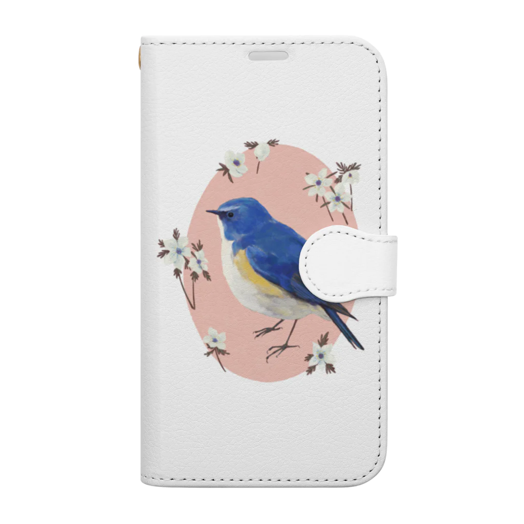 illust_mizのルリビタキ Book-Style Smartphone Case