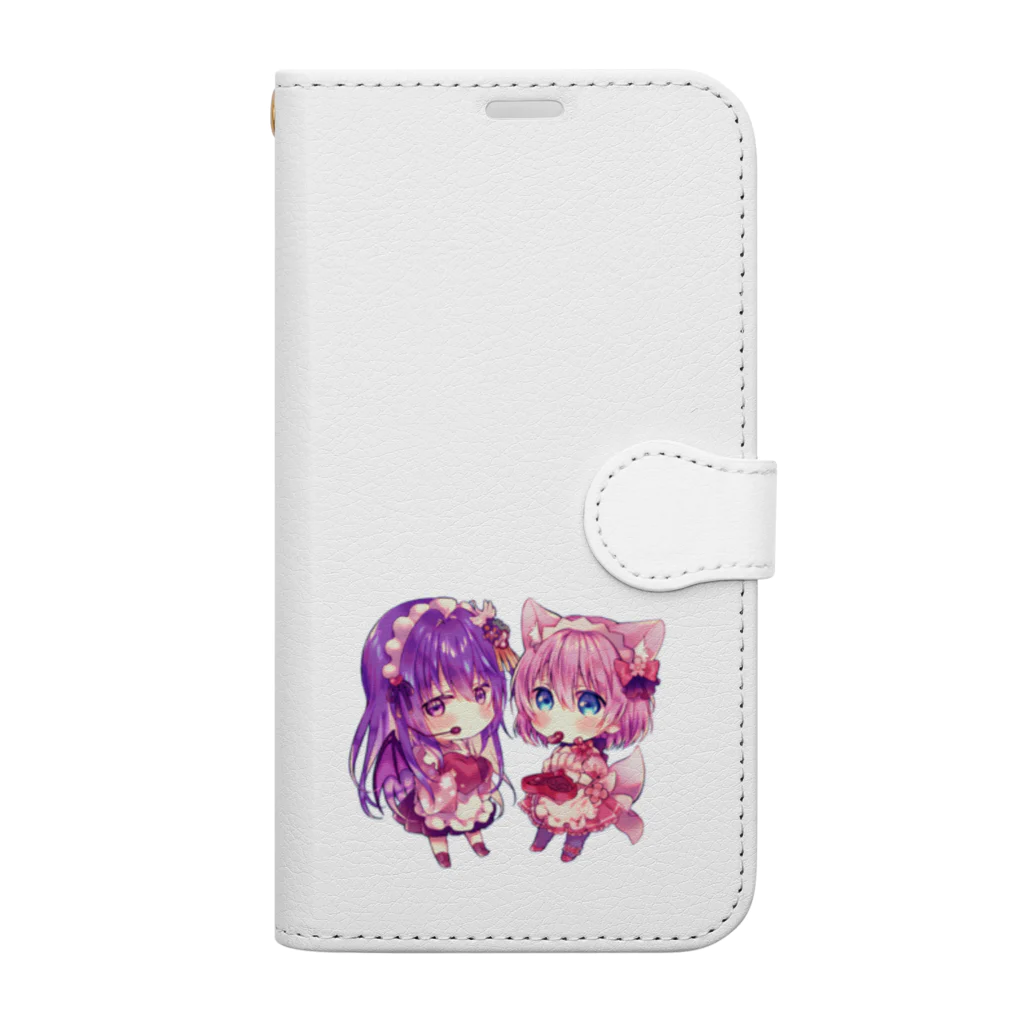 恋月ロウの黒娘＆恋月ロウのグッツ Book-Style Smartphone Case