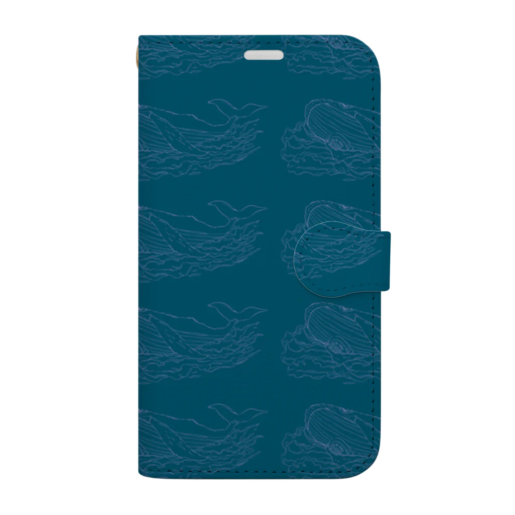 ariariartの世界でもっとも孤独なクジラとラジオ【チャリティー】 Book-Style Smartphone Case