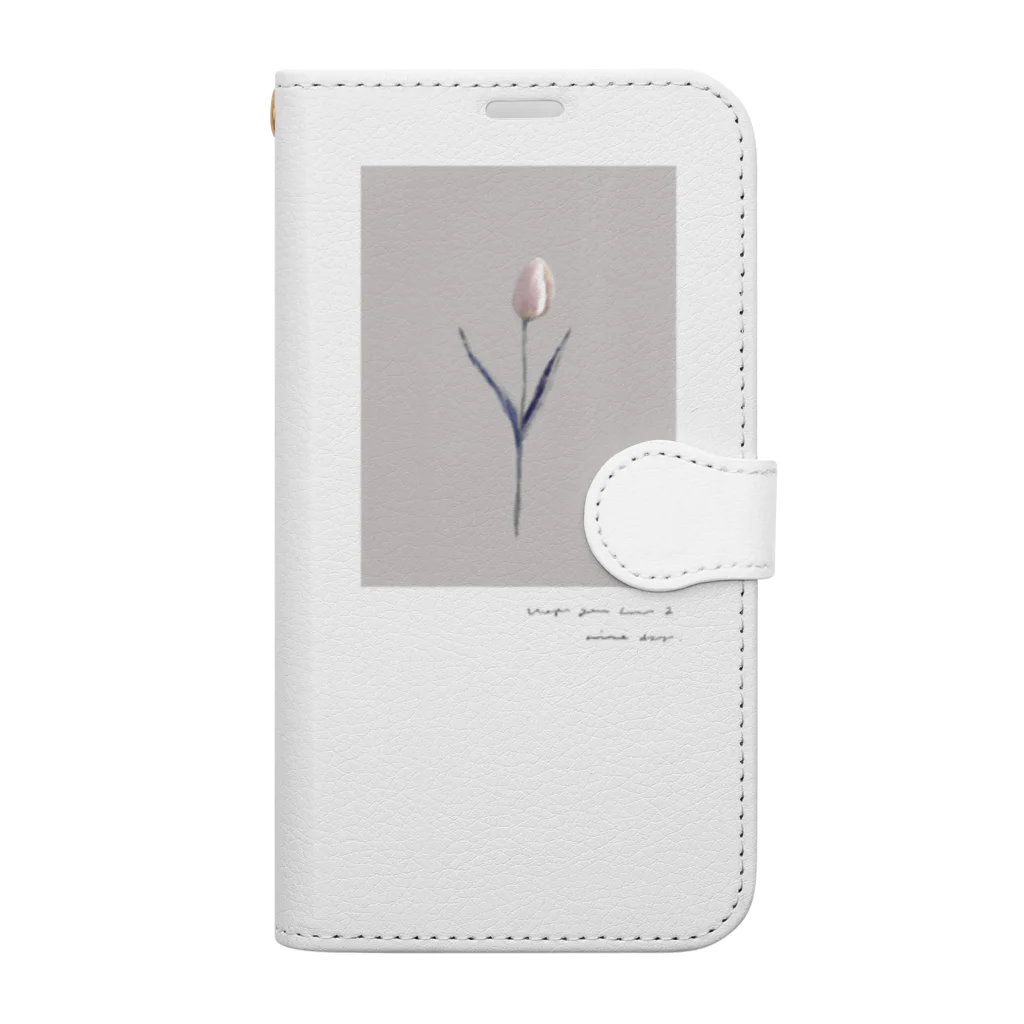 rilybiiの🌷 sakura peach berry milk tea . Book-Style Smartphone Case