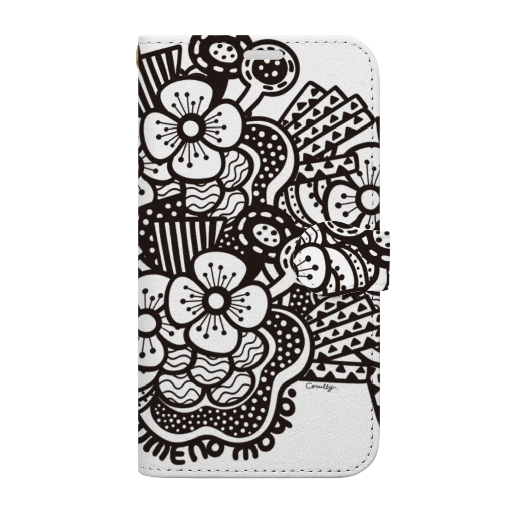 ComillyのUMENOMOYO Book-Style Smartphone Case