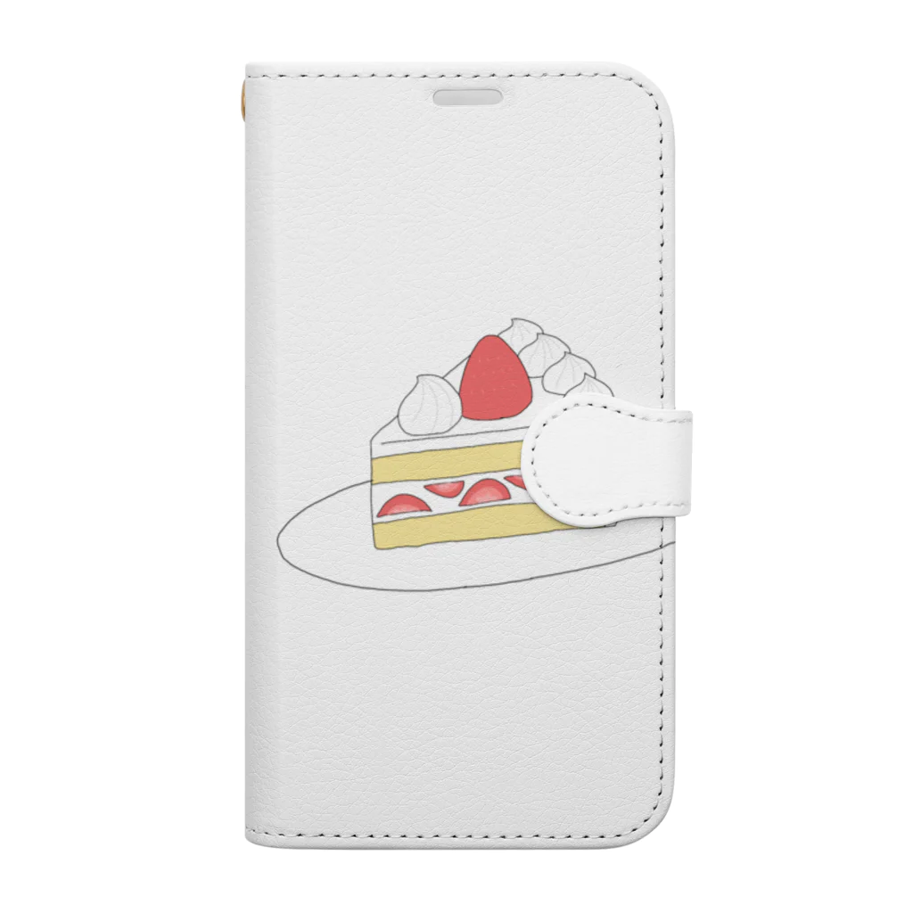 ぷぷのショートケーキ Book-Style Smartphone Case