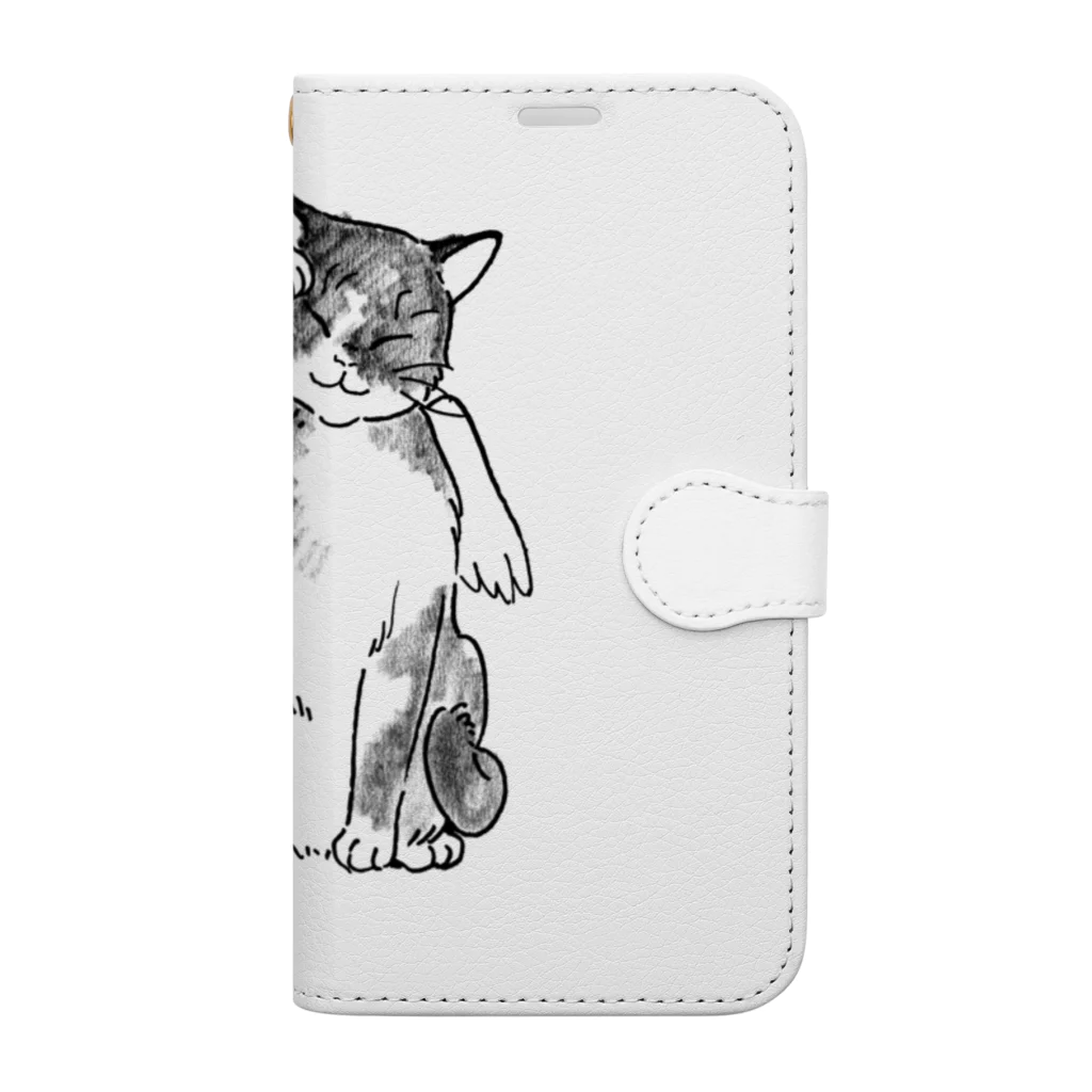 空想画学販売所の猫の天使　招き猫 Book-Style Smartphone Case