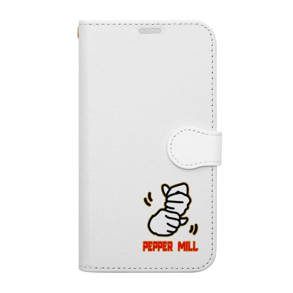 RISUTANのペッパーミル・パフォーマンス　WBC風ロゴ入り Book-Style Smartphone Case