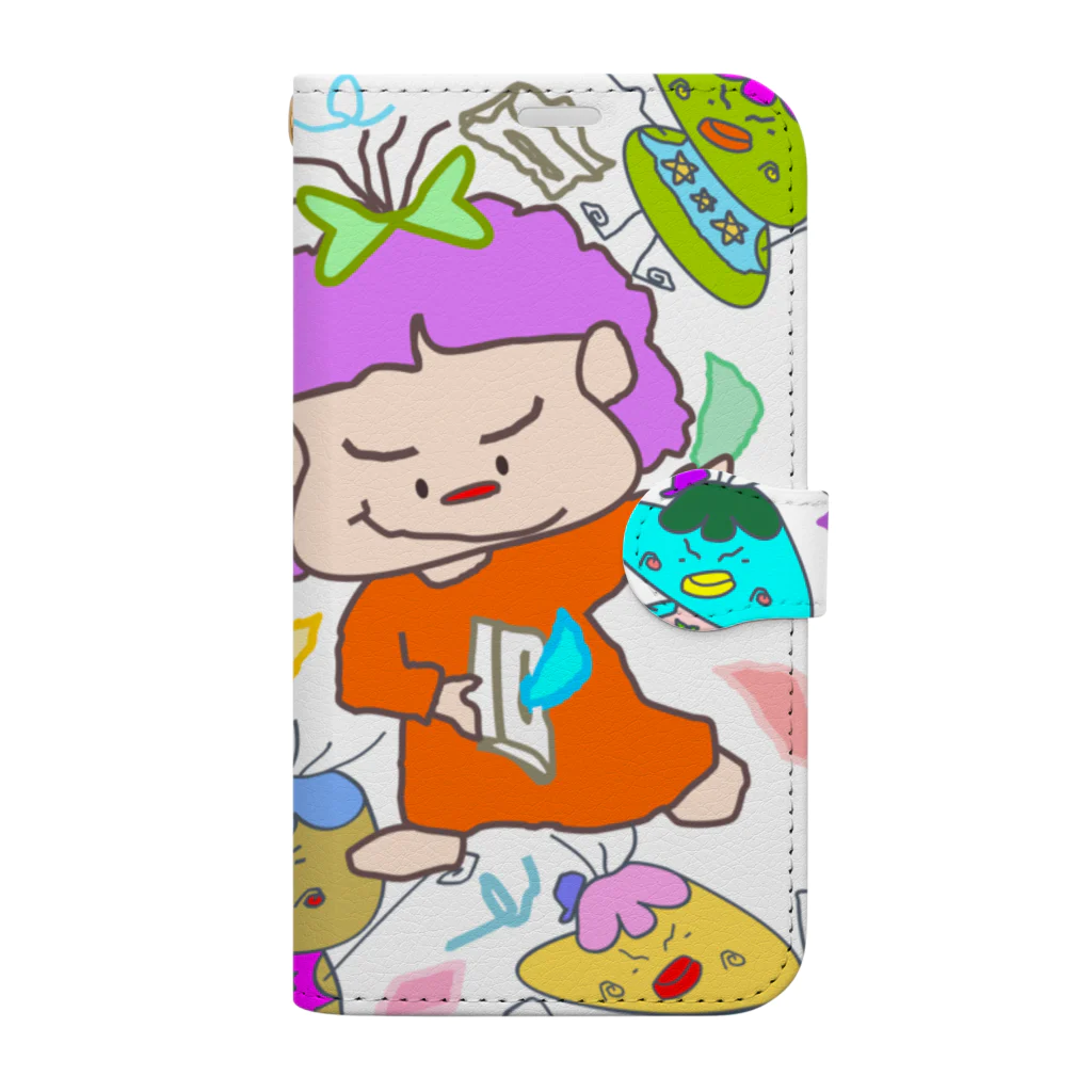 カニホイップのわるさ虫（NO.2) Book-Style Smartphone Case