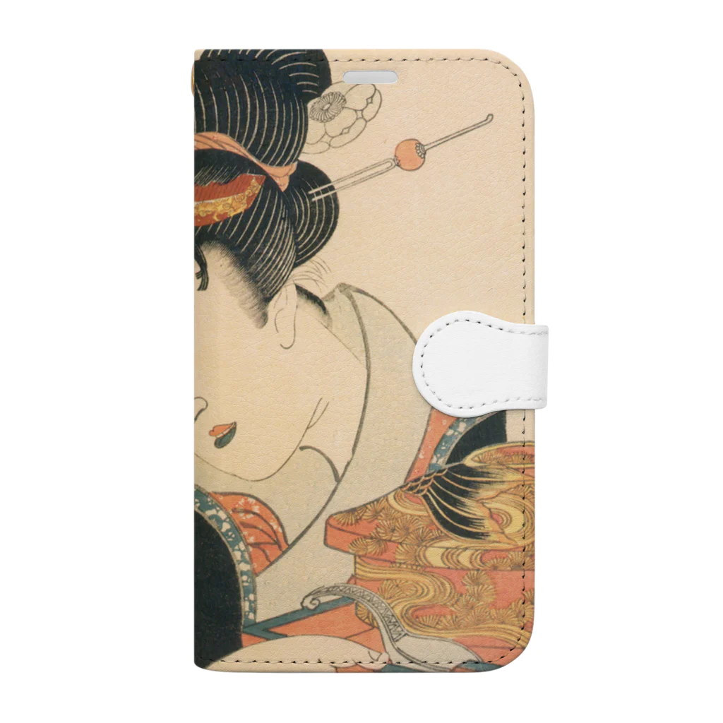 寿めでたや(ukiyoe)の浮世風俗美女競 酒韻美和蘭茶神清如竹 Book-Style Smartphone Case