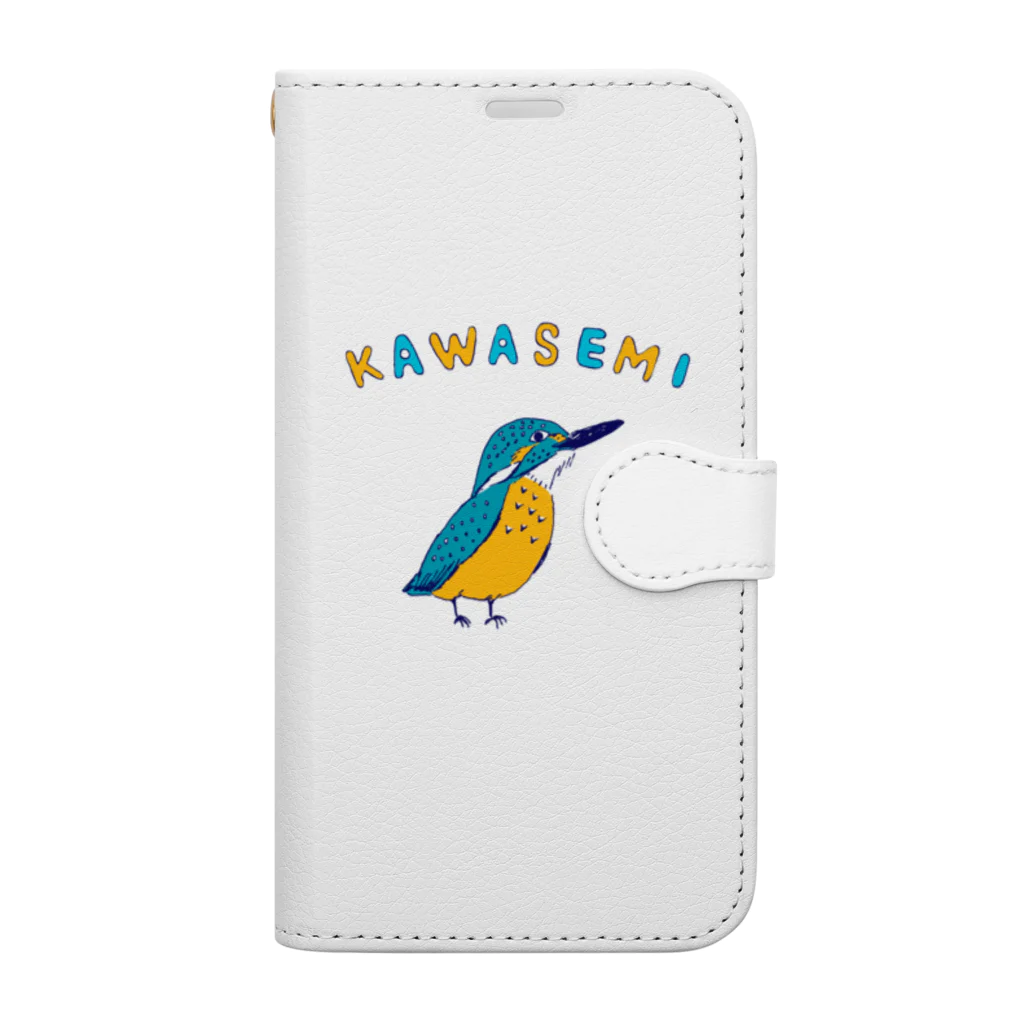 NIKORASU GOの野鳥デザイン「カワセミ」（Tシャツ・パーカー・ETC）） 手帳型スマホケース