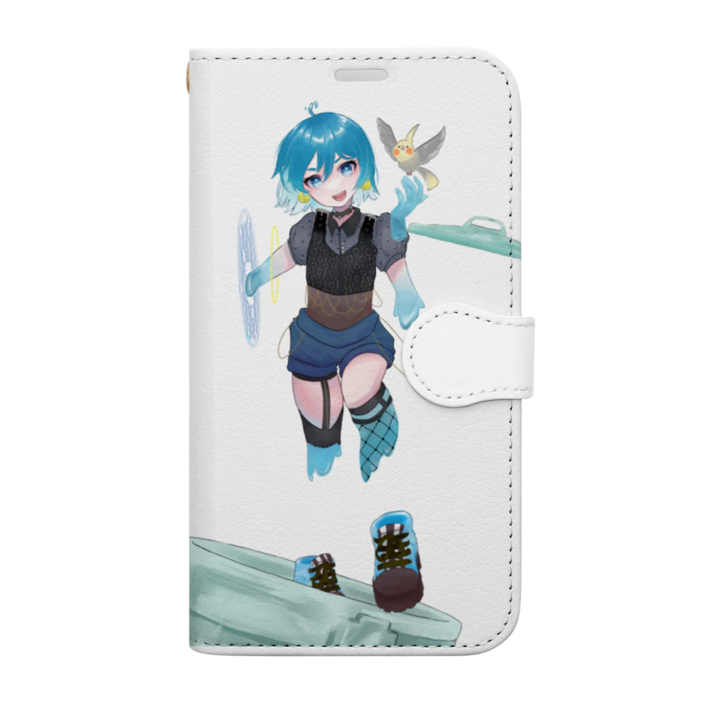 スライムバケツ店の有馬千草ママ冷音ちゃん（右手異空間B） Book-Style Smartphone Case