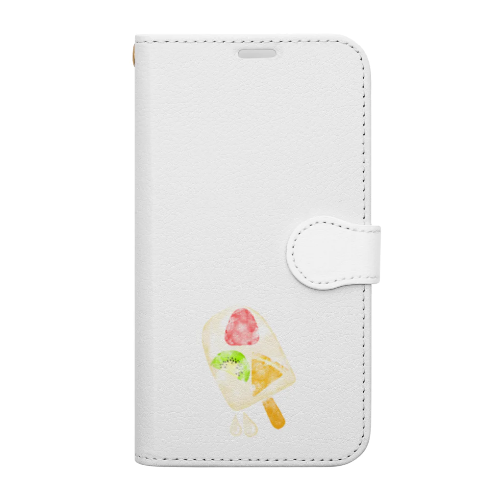 VanillaShakeの冷え冷えフルーツアイスバー Book-Style Smartphone Case