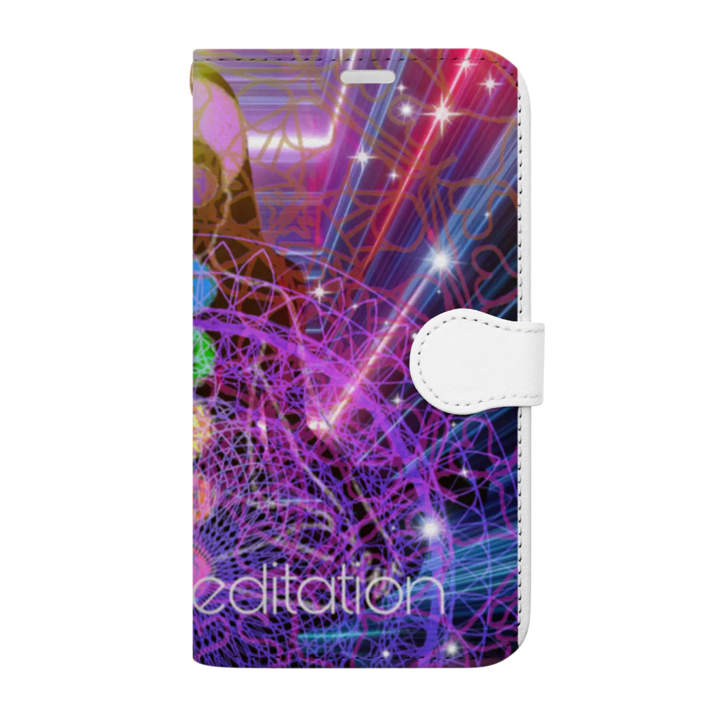 💖宇宙整体♪🌈♪こころからだチャンネル♪💖のcosmic meditation Book-Style Smartphone Case