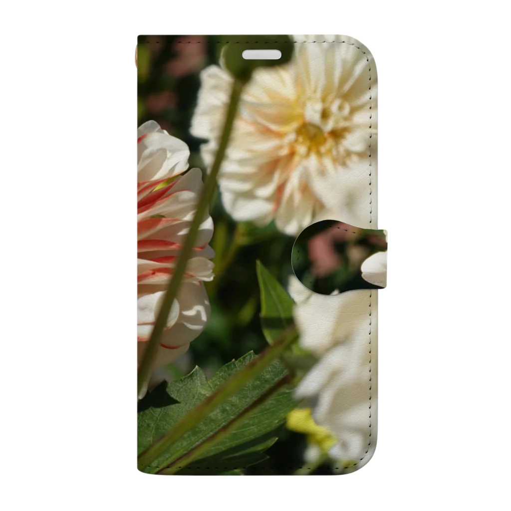 じょにーのflower white2 Book-Style Smartphone Case