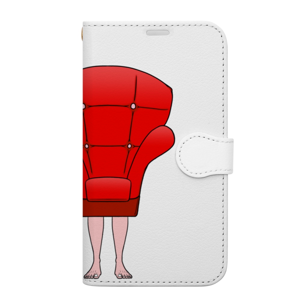 dougaseiseitokoroの足の生えた椅子 Book-Style Smartphone Case