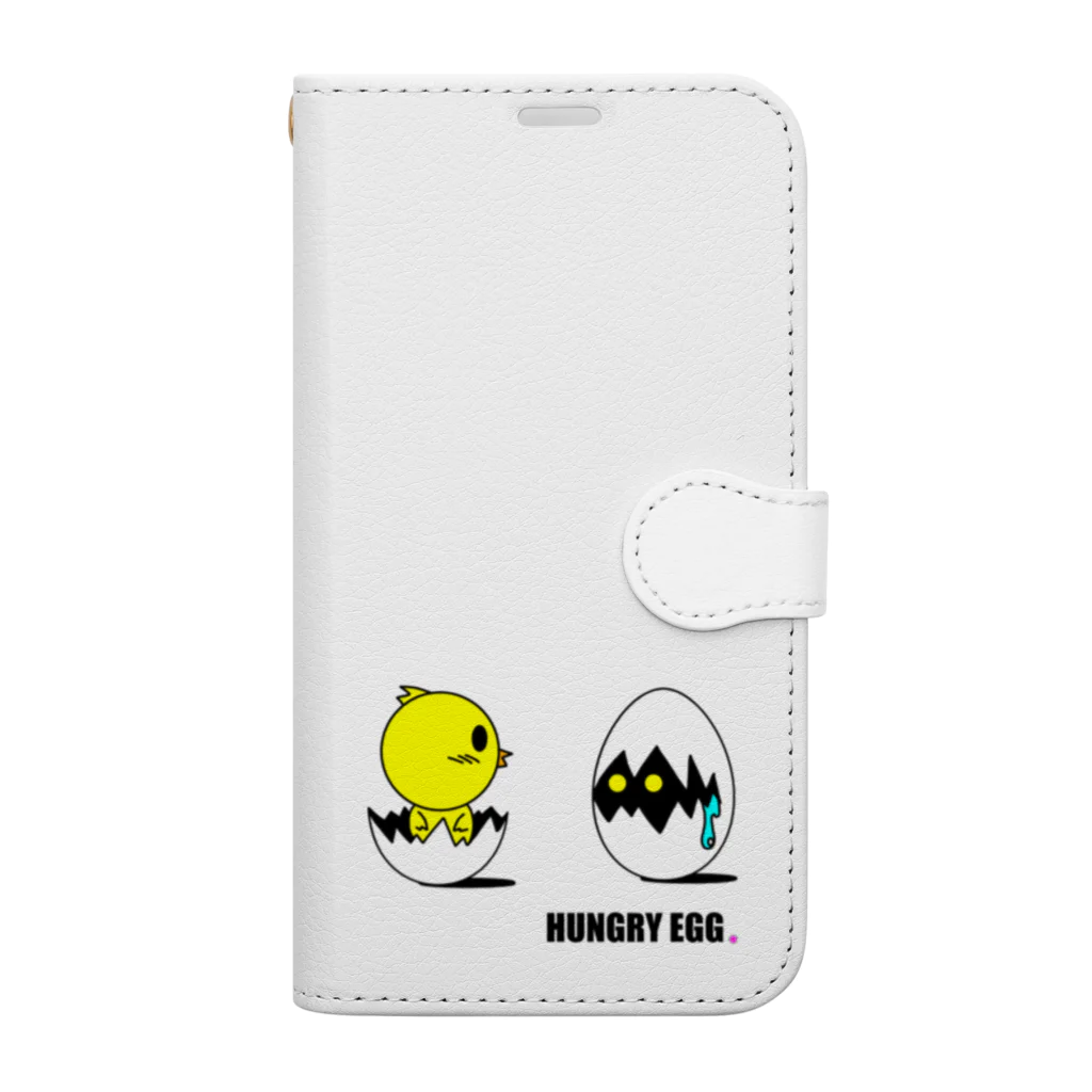 PLUM  VILLAGEの『HUNGRY EGG』「・・・ん？」 Book-Style Smartphone Case