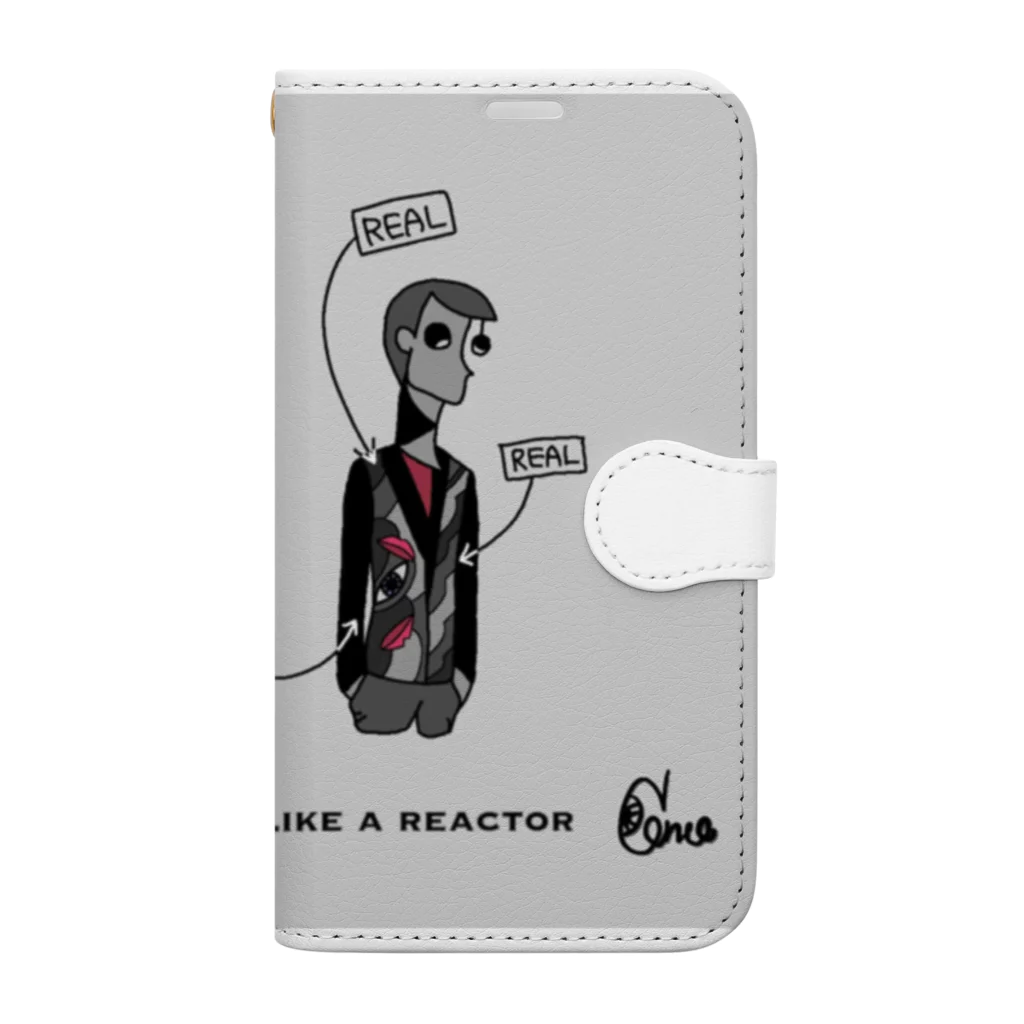 CencoのLIKE A REACTOR 手帳型スマホケース