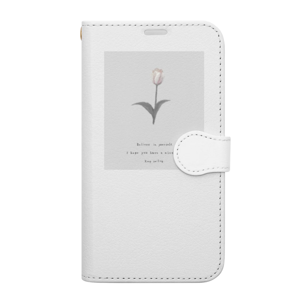rilybiiのShabby Chic , Tulip . Book-Style Smartphone Case