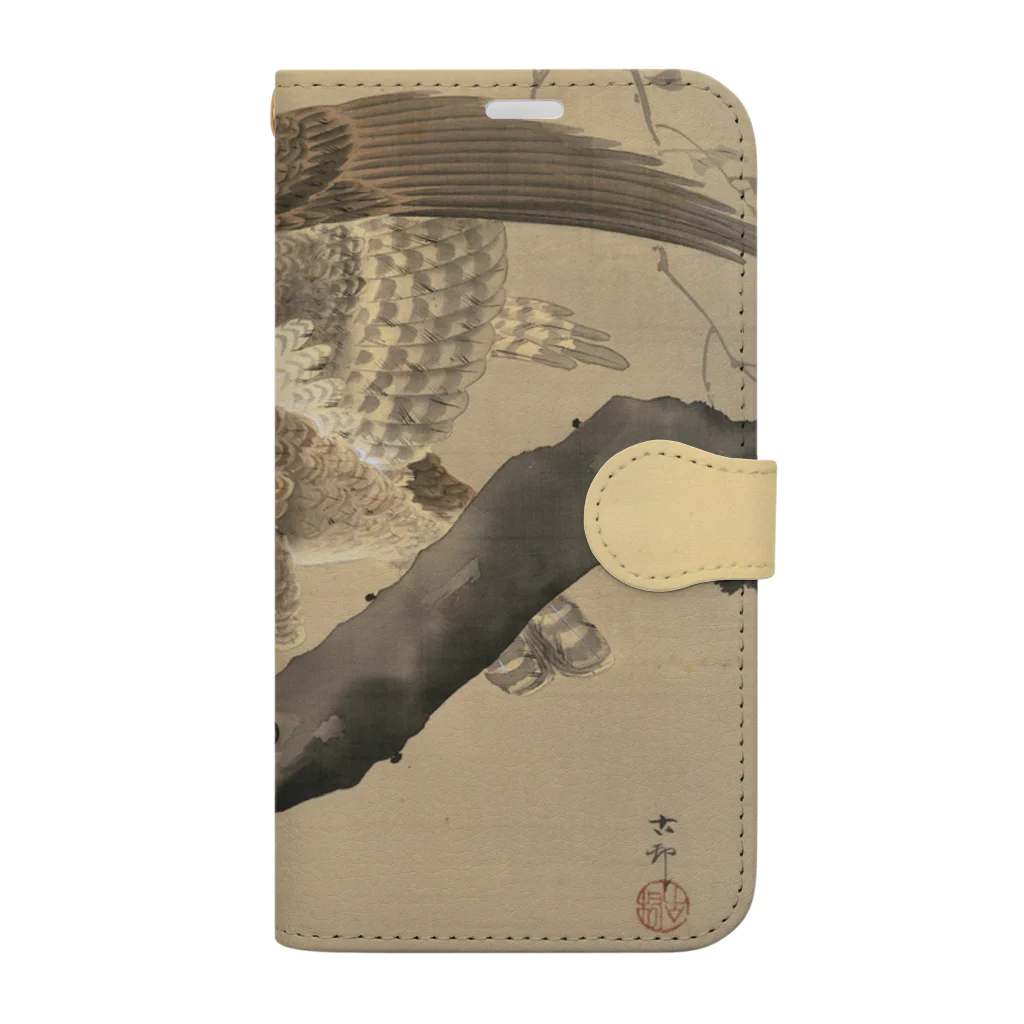 MUGEN ARTの小原古邨　鷹　Ohara Koson / Falcon Book-Style Smartphone Case