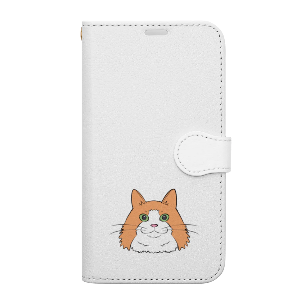 もふもふはちわれずの髭袋デカ美 Book-Style Smartphone Case