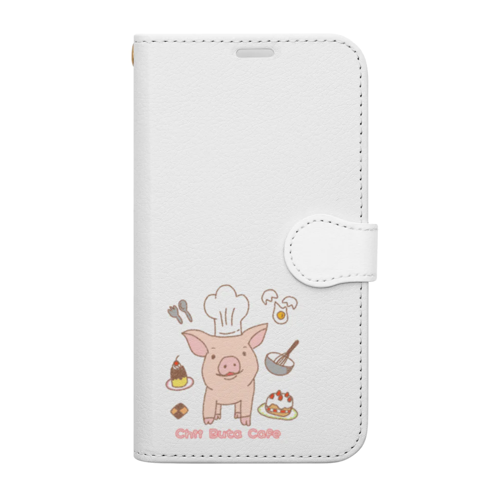 ねこむすめショップのちいぶたカフェ Book-Style Smartphone Case