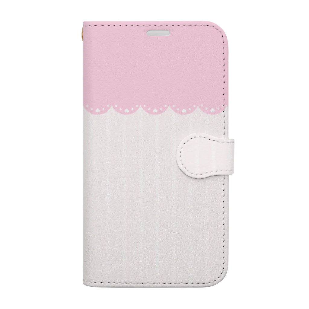 なごみばのピンクハート Book-Style Smartphone Case