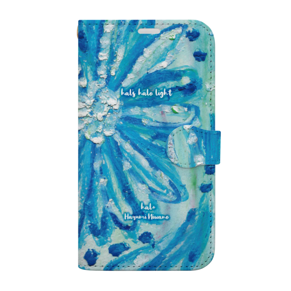 hal+ Harumi Niwanoのflower blue Book-Style Smartphone Case