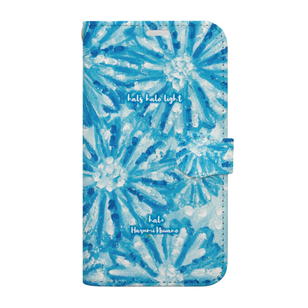 hal+ Harumi Niwanoのblue flower Book-Style Smartphone Case