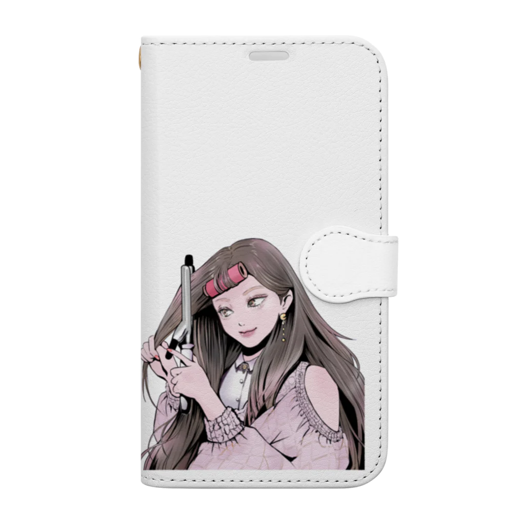 MIORI STOREの髪まきまきちゃん 手帳型スマホケース