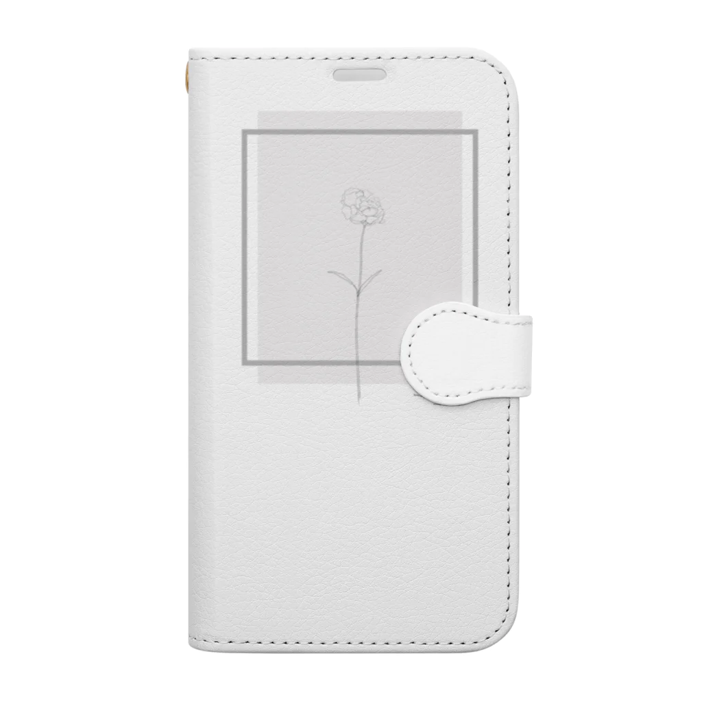 rilybiiの Graypink Carnation . Book-Style Smartphone Case