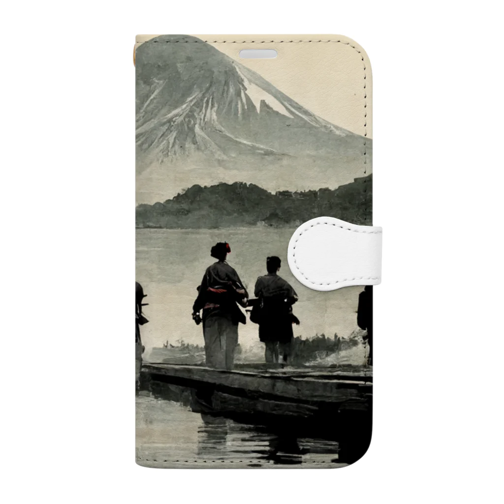 Spl_MuteのFishing For Fuji 手帳型スマホケース