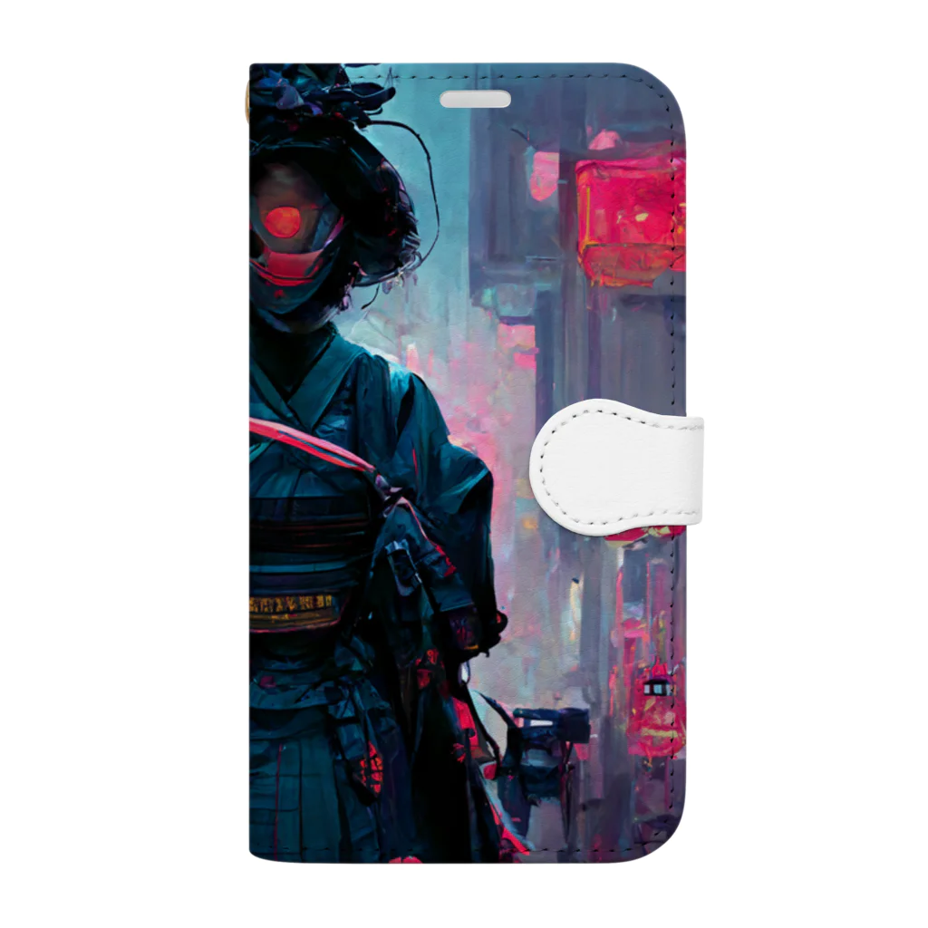 Spl_MuteのCyberpunk Samurai 手帳型スマホケース