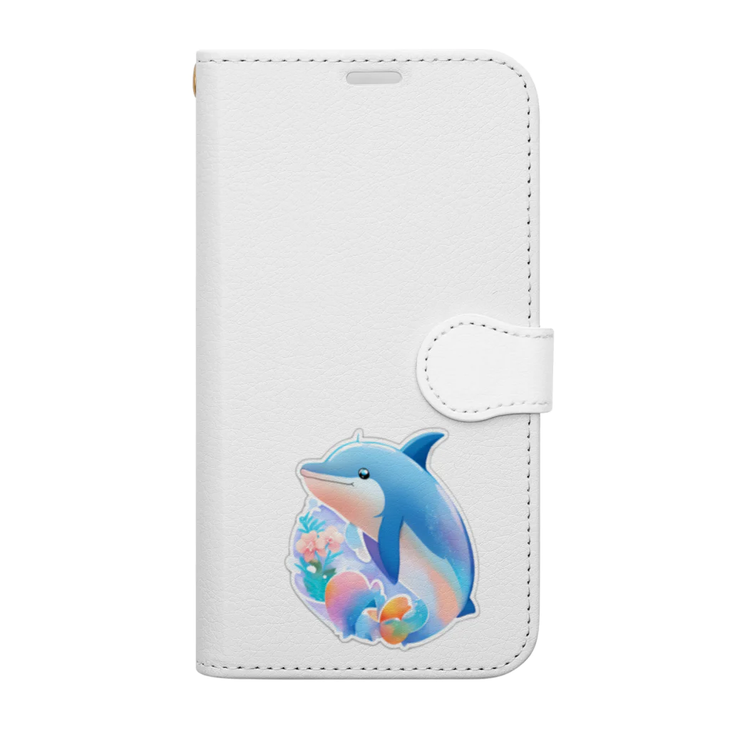 dolphineの可愛いイルカ Book-Style Smartphone Case