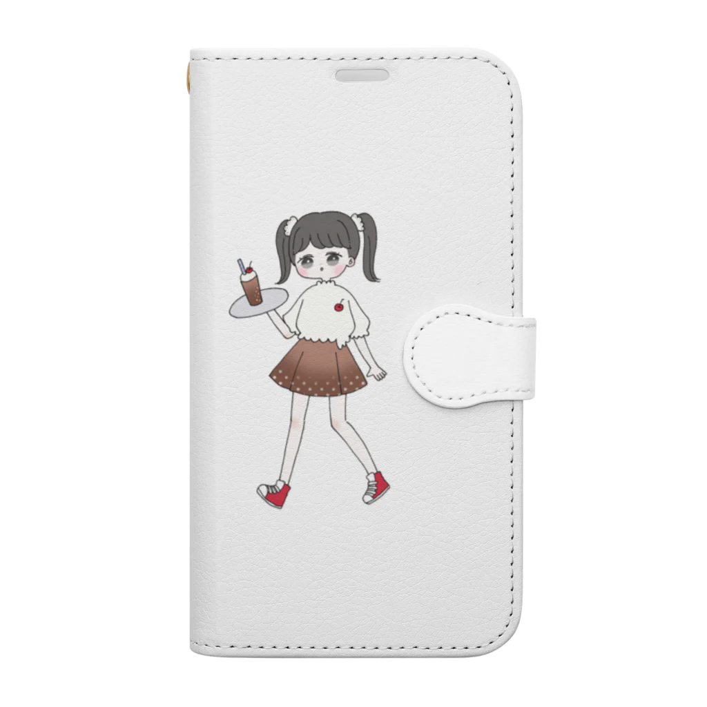 おゆこ(とある街の励ましうさぎ)のコーラフロートちゃん Book-Style Smartphone Case